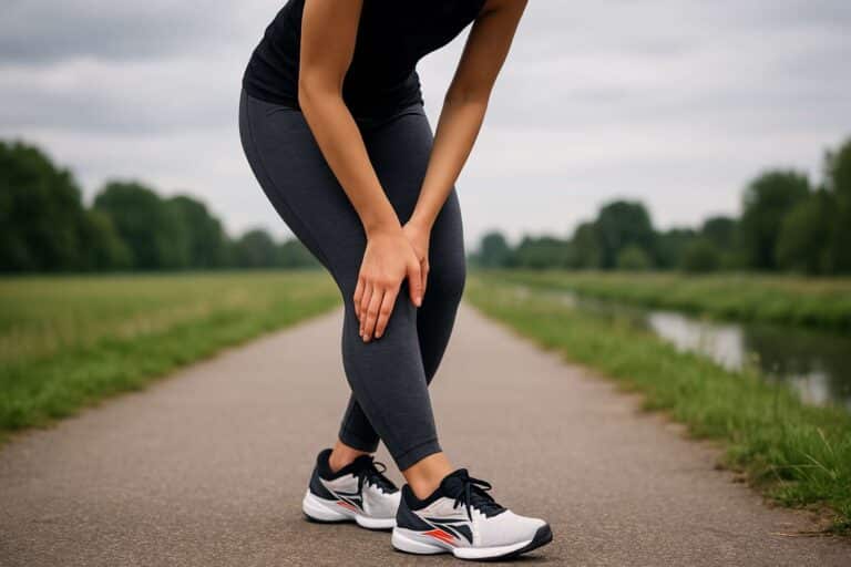 Shin Splints bij een vrouw. Last van het scheenbeen bij hardlopen